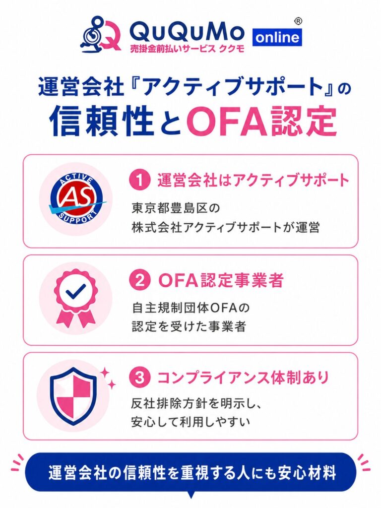 運営会社「アクティブサポート」の信頼性とOFA認定