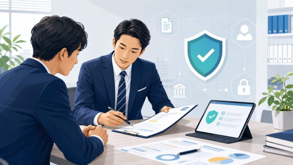 えんナビの安全性と契約内容を確認するイメージ
