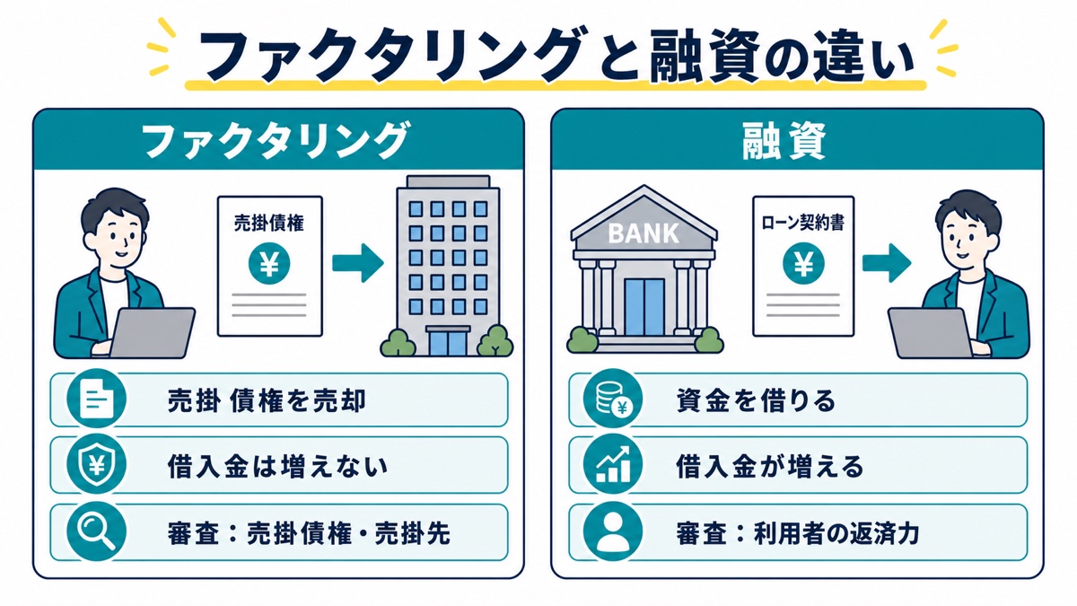 ファクタリングと融資の違い