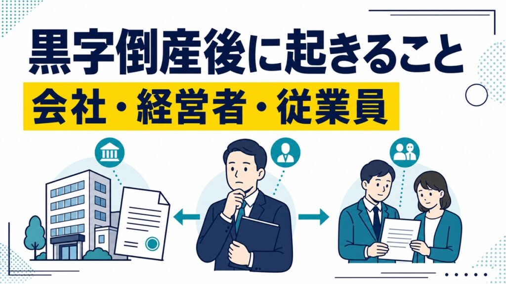 黒字倒産後に会社・経営者・従業員へ起きる影響
