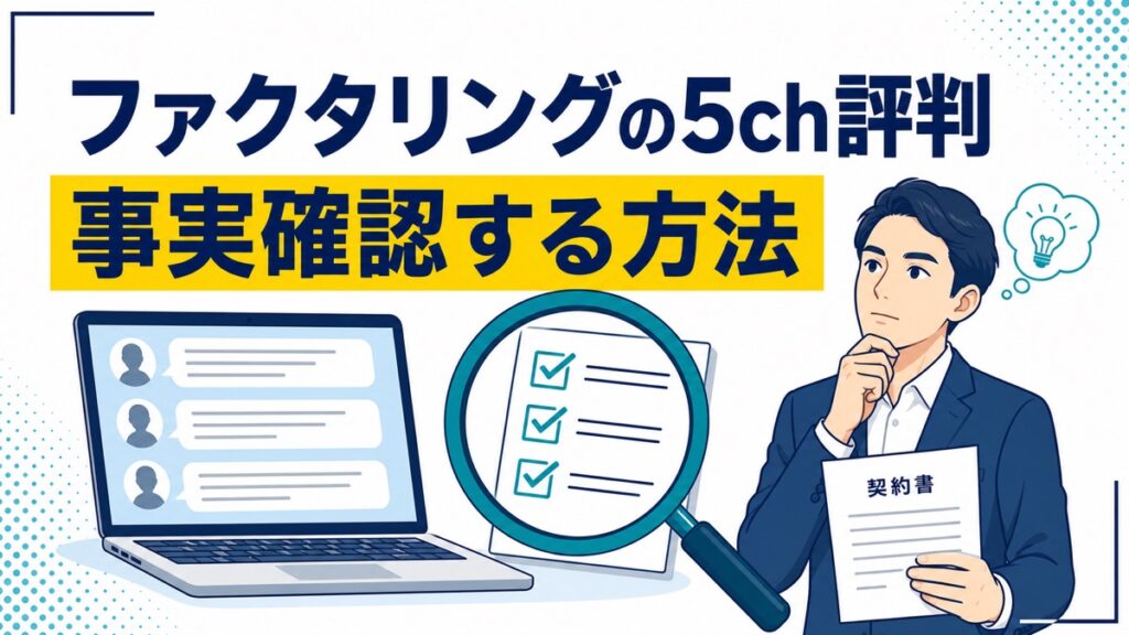 ファクタリングの5ch評判を事実確認する方法