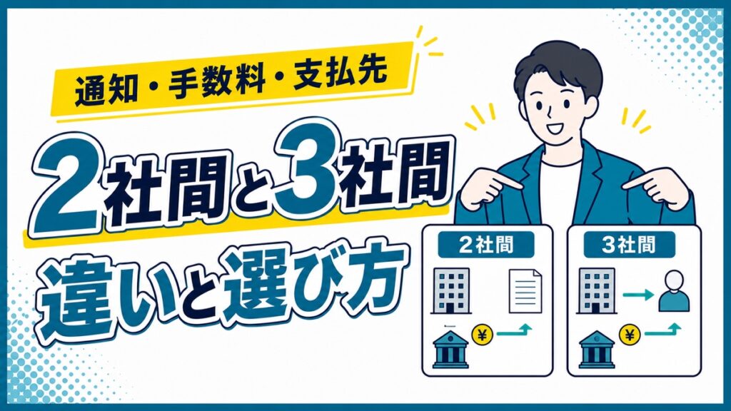 2社間と3社間ファクタリングの違いと選び方