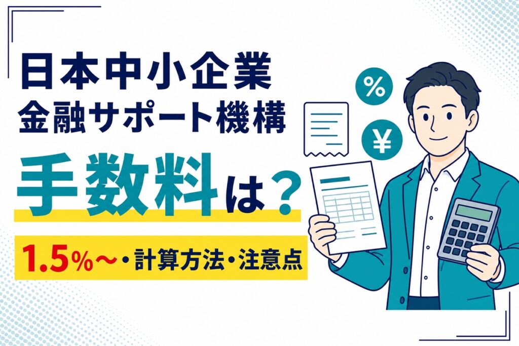 日本中小企業金融サポート機構の手数料1.5％〜と計算方法・注意点