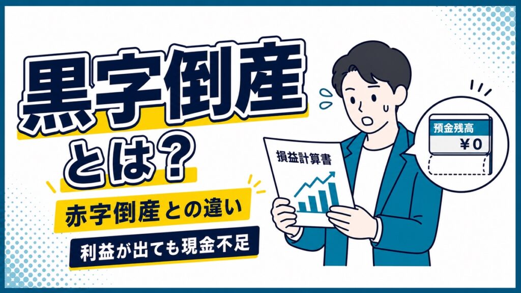 黒字倒産とは何かを利益と現金不足の対比で示す記事アイキャッチ