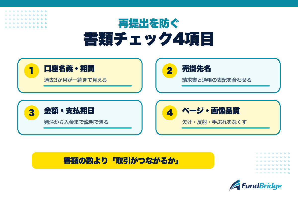 ファクターズへ必要書類を提出する前の再提出防止チェック