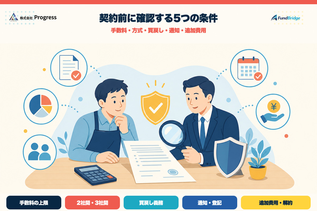 プログレスの契約前に確認する5つの条件
