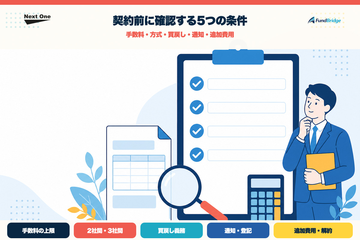 ネクストワンの契約前に確認する5つの条件