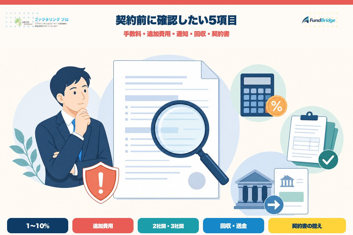 ファクタリングプロの契約前に確認したい項目