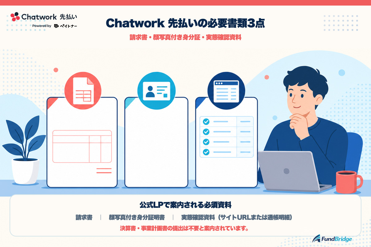 必要書類3点を示す図解