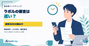 ラボルの審査時間と最短30分の読み方を示すアイキャッチ画像